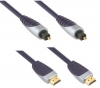 BANDRIDGE Optisches Audiokabel + HDMI-Kabel - 2m Kabellnge + HDMI-1.4-Kabel Stecker/Stecker - 2 m (MC380-2M) 