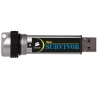 CORSAIR USB-Stick Flash Survivor 16 GB USB 2.0 + Etui USB-201K - Schwarz 