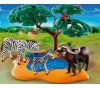 PLAYMOBIL 4828 - Kaffernbffel mit Zebras  + 4834 - Wilderer Quadgespann 