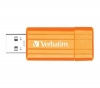VERBATIM USB-Stick Store'n' Go PinStripe 4 GB - Volcanic Orange + Etui USB-201K - Schwarz + USB-Verlngerung Typ A Stecker/Buchse - 2 m - MC922AMF-2M 