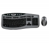 MICROSOFT Drahtloses Tastatur-Maus-Set Wireless Laser Desktop 3000 - Schwarz-Silber 