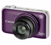 CANON SX220 HS - Violett + Kompaktes Lederetui 11 x 3,5 x 8 cm + SDHC-Speicherkarte 8 GB + Akku NB-5L 