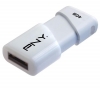 PNY Compact Attach - USB-Flash-Laufwerk - 4 GB - USB 2.0 - wei 