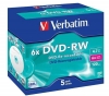 VERBATIM DVD-RW 4,7 GB (5er Pack)   6x certified, Single Layer, Jewel Case 