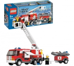 LEGO City - Feuerwehrlschzug - 7239 + City - Feuerwehr Pick Up und sein Anhnger - 7942 