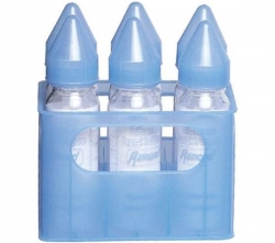 DBB REMOND Glas-Babyflaschen im 6er Set - Farbe Blau (6 x 250 ml) + Kautschuk-Schnuller fr Kleinkinder Marienkfer - mit Auto-Verschlusstechnik 
