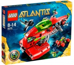 LEGO Atlantis - Neptuns U-Boot - 8075 + Atlantis - Atlantis-Hauptquartier - 8077 