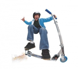 RAZOR Roller Spark Scooter - blau + Spark Scooter Ersatzpackung Funkenkartusche 