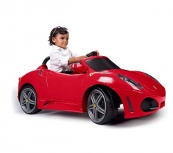 FEBER Ferrari F430 Einsitzer 6V + 6V-Akku 10Ah fr Kinder-Auto 
