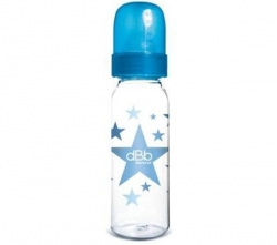 DBB REMOND Babyflasche Rgul'Air - BPA-frei - Blaue Sterne (330 ml) + Abtropfgitter fr Babyflaschen 