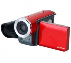TEKNOFUN Camcorder rot + SD Speicherkarte 2 GB 