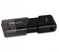 PNY USB-Stick Attach 3 - 32 GB  + Etui USB-201K - Schwarz 