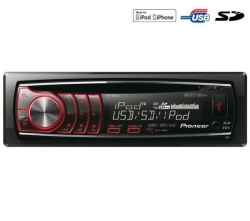 PIONEER Autoradio CD/MP3/USB/SD/iPod DEH-6300SD + AUX-Kabel - jack 3,5 mm 