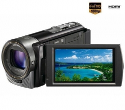 SONY HD-Camcorder Handycam HDR-CX130E - Schwarz + Tasche Padova 21 - Noir (21 x 11 x 17 cm) + Lithium-Akku NP-FV50 + HDMI-Kabel HDMI-Stecker - Mini-HDMI-Stecker, vergoldet (1,5 m) 