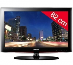 SAMSUNG + LCD-Fernseher LE32D450ZF + Wandhalterung schwarz + Kabelabdeckung STILE Line Cover Double  + HDMI-Kabel - 24-kartig vergoldet - 1,5 m - SWV3432WS/10 