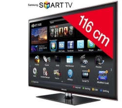 SAMSUNG + LED-Fernseher mit Smart TV UE46D5700ZF + HDMI-Kabel - 24-kartig vergoldet - 1,5 m - SWV3432WS/10 + Fernbedienung Harmony 650 Remote Control + Multibuchsen-Verlngerungskabel 5 Buchsen - 1,5 m 