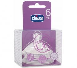CHICCO Sauger Step Up 3 fr Brei - 6m+ (x2) 